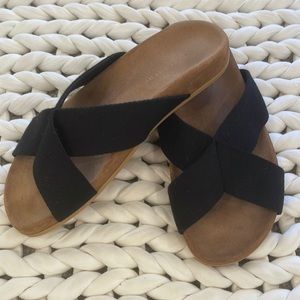 Jenni Kayne Cotton Crossover black sandals size 39. Worn once.
